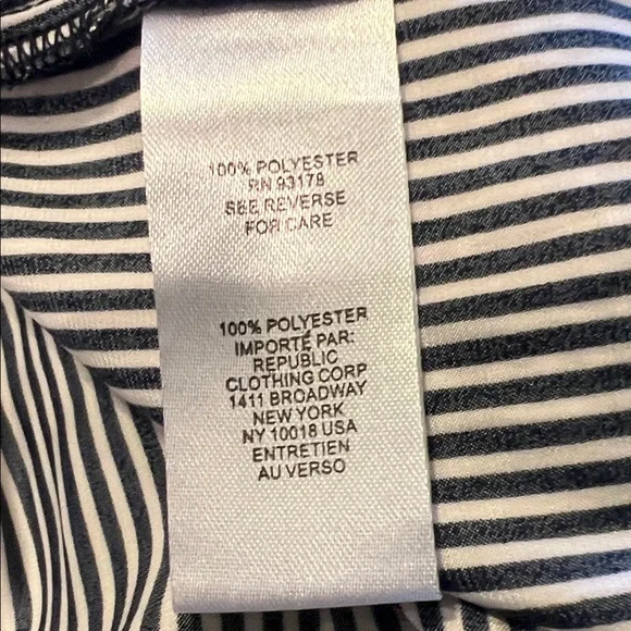 T Tahari Black and White Striped Button Down Shirt - Picture 10 of 10